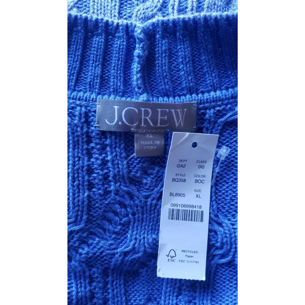 42. J.Crew Cable-knit V-neck cardigan sweater - Picture 10 of 10